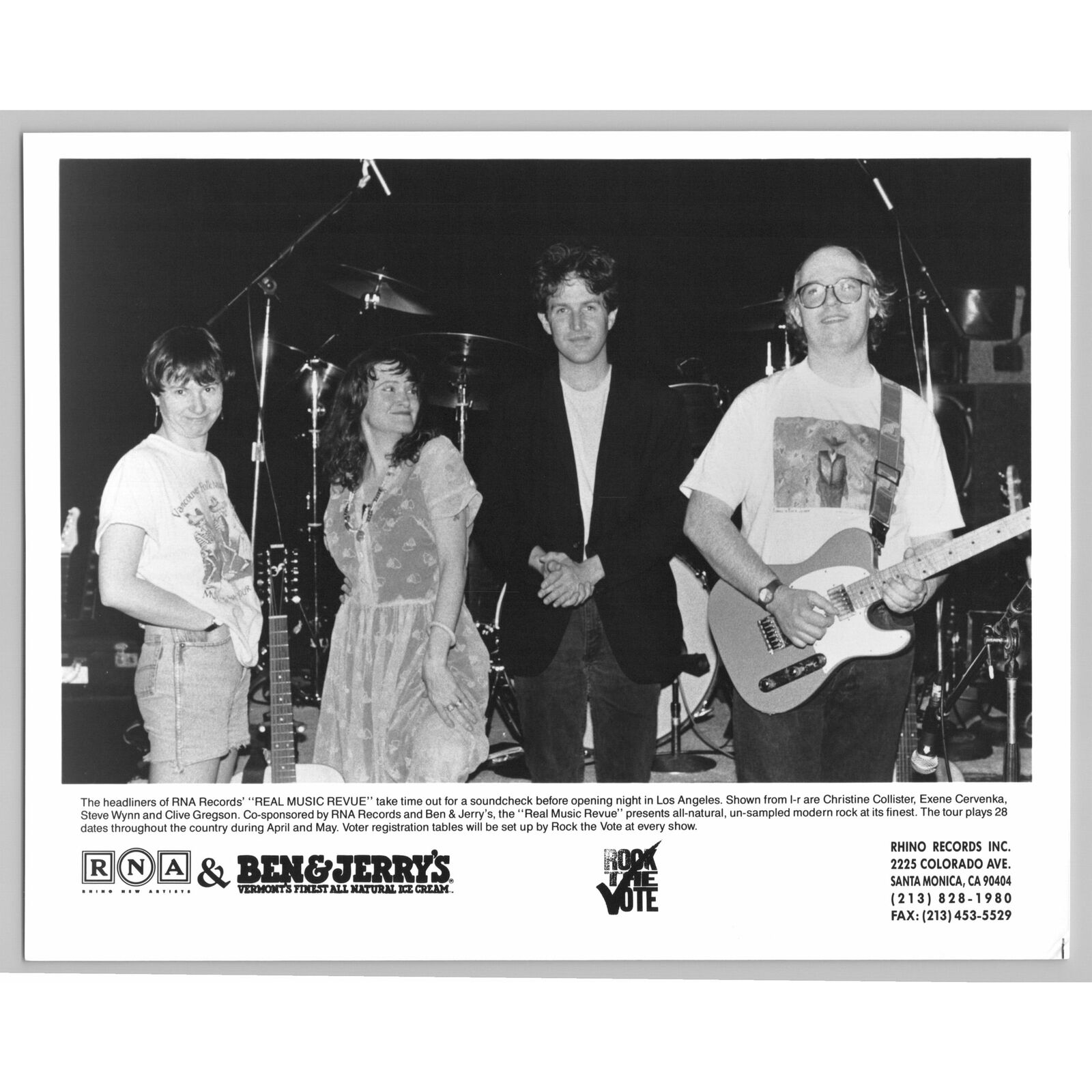 RNA Real Music Revue Wynne Collister Cervenka Gregson 1990s Music Press Photo