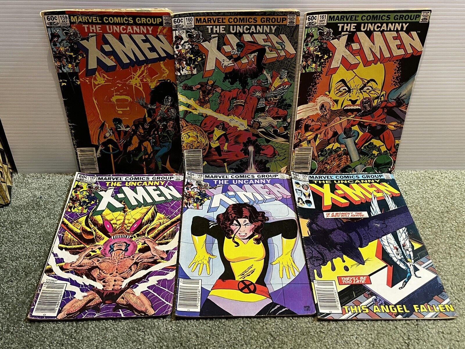 6 Marvel Uncanny X-MEN Comic Lot 159, 160, 161, 162, 168, 169 Wolverine Stan Lee