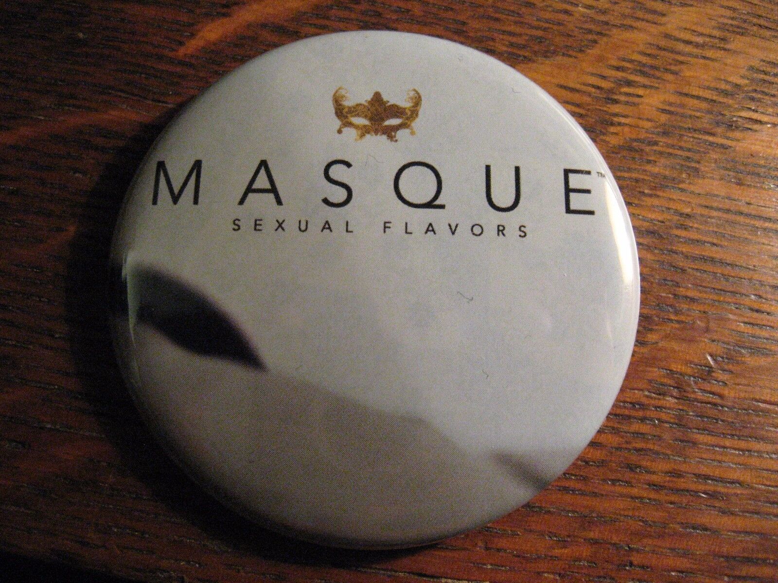 Masque Sexual Flavors Pin - Oral Gel Sex Pleasure Product Logo LGBT Lapel Pin