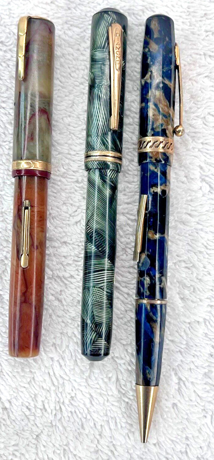 Vintage Waterman, Diamond, Stratford Found Pens (Set of 3)