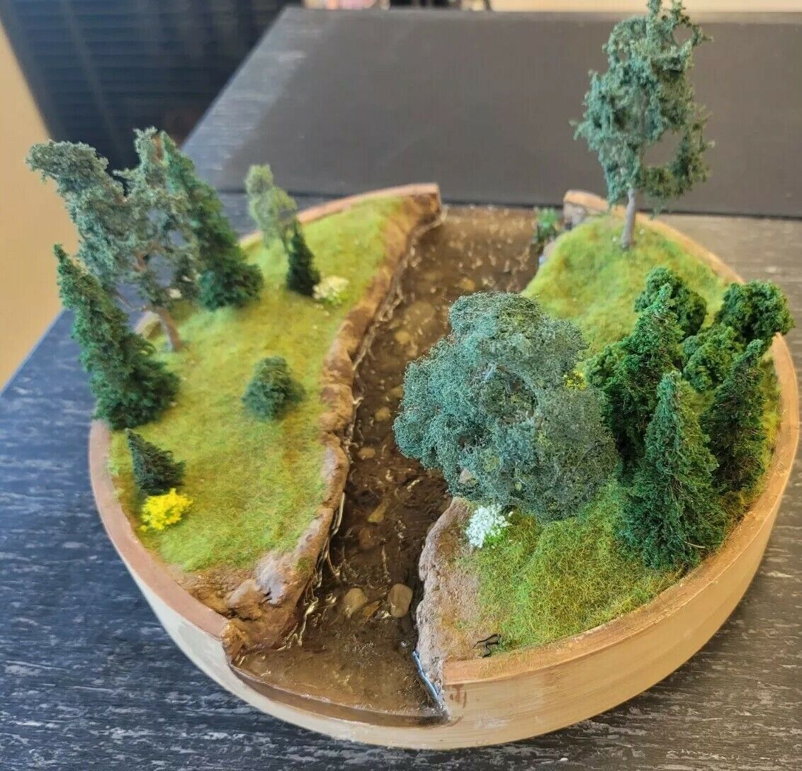 River Diorama 12in-hand made- resin
