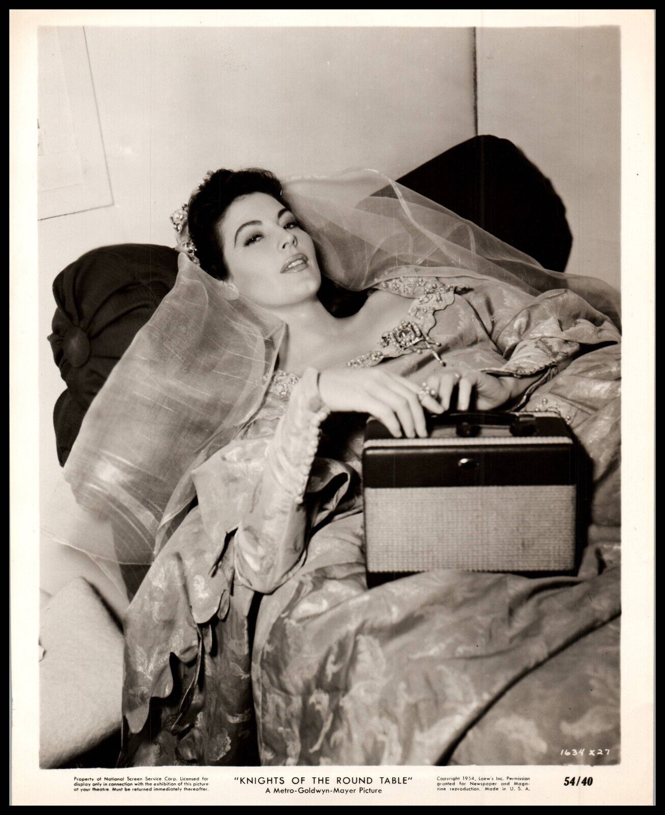 HOLLYWOOD BEAUTY AVA GARDNER MGM VINTAGE STUNNING PORTRAIT 1954 ORIG PHOTO 714