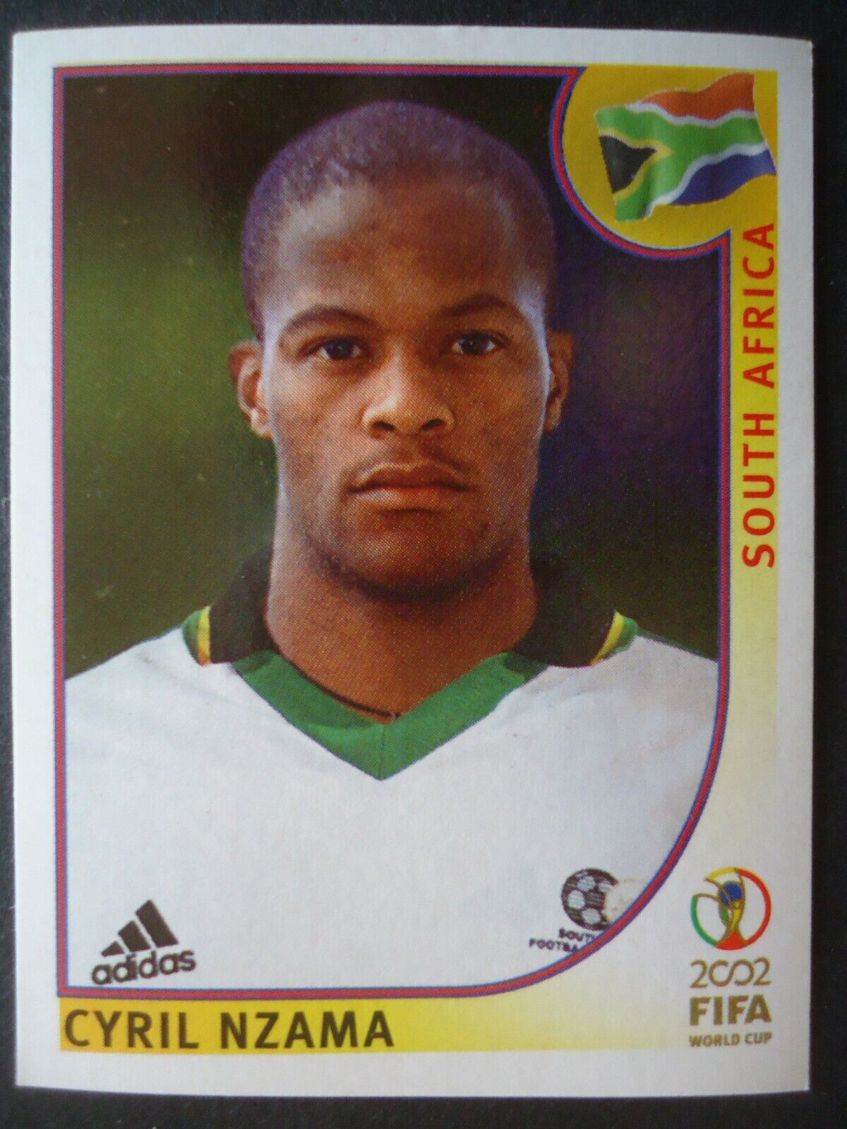Panini Sticker 154 Cyril Nzama South Africa South Africa 2002 World Cup Korea Japan