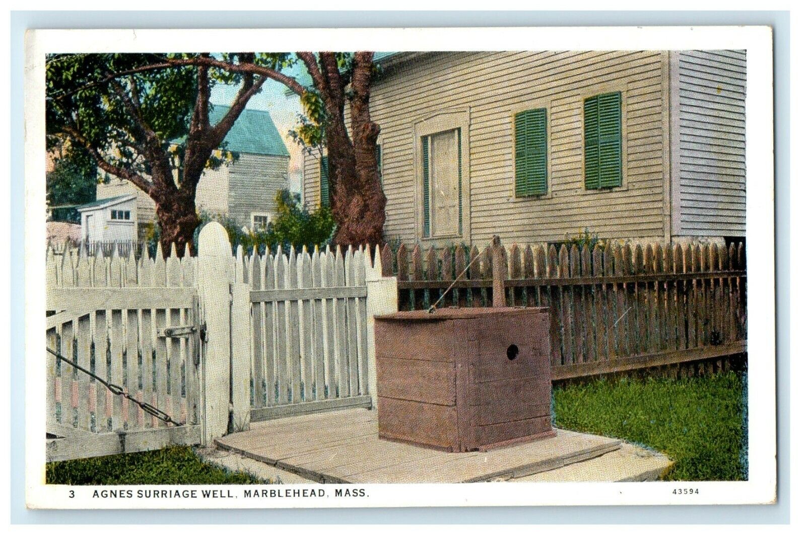 1934 Agnes Surriage Well Marblehead Massachusetts MA Vintage Postcard