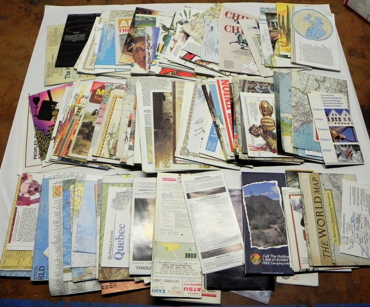 1940\'S-1990\'S HUGE LOT VINTAGE MAPS USA CANADA & MORE NATIONAL GEOGRAPHIC & MORE