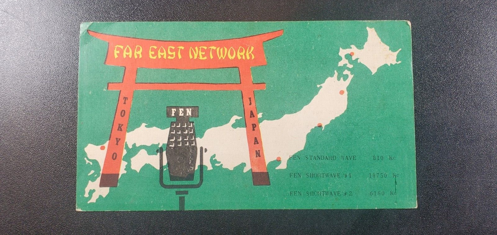 1955 Far East Network Army-Airforce QSL Card