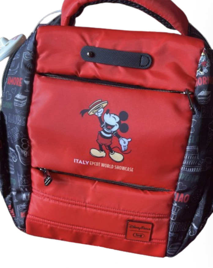 Disney Parks Epcot World Showcase Lug Italy Mickey Backpack Bag New With Tag