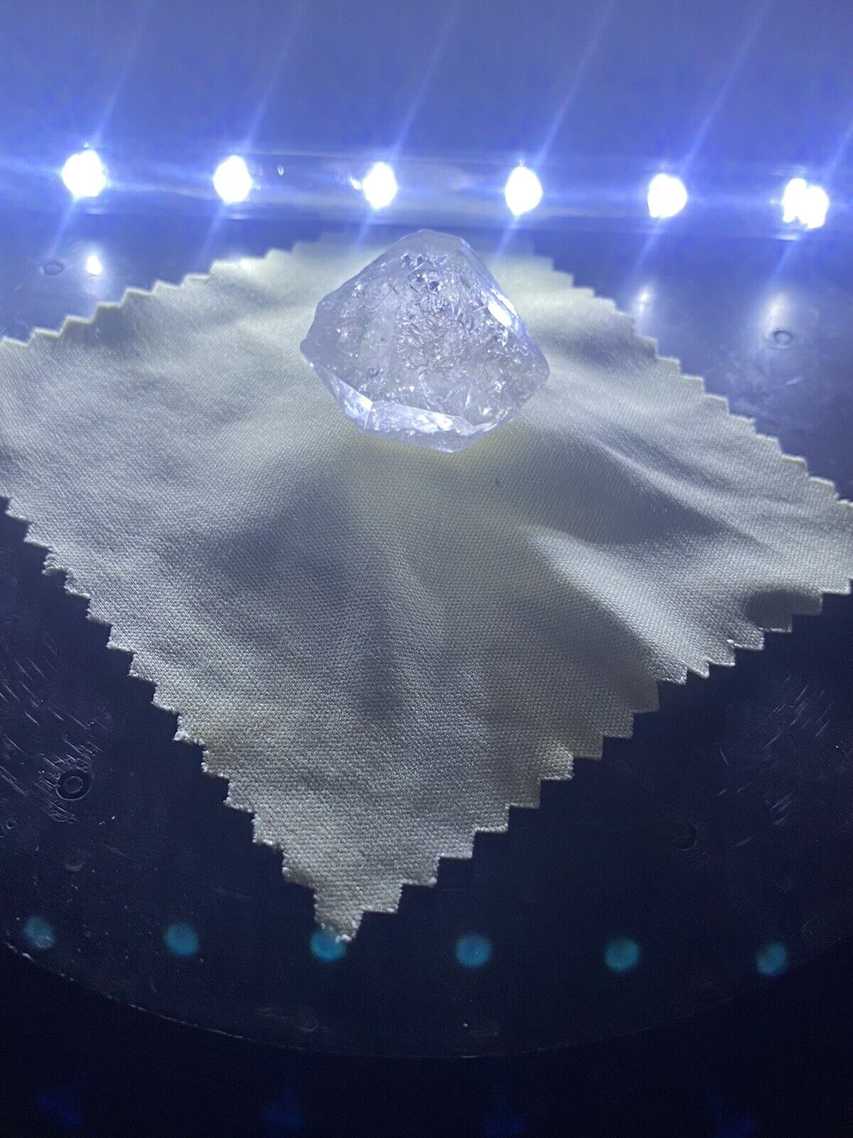 Rare herkimer diamond quartz crystal With One Small Sparkle Crystal Growth