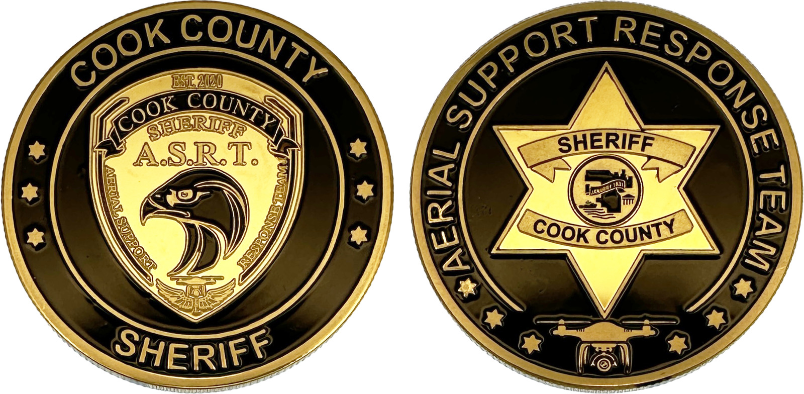 COOK COUNTY SHERIFF CHALLENGE COIN: Aerial Support Response Team (ASRT) Drone...