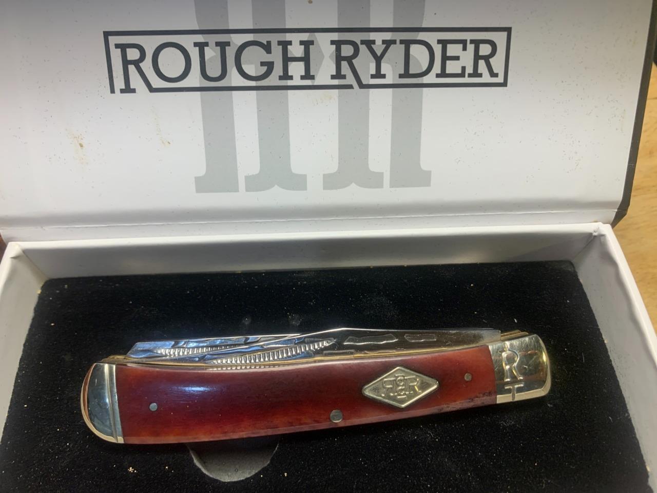 Rough Ryder High Carbon Brown Smooth Bone Trapper 4 1/8\