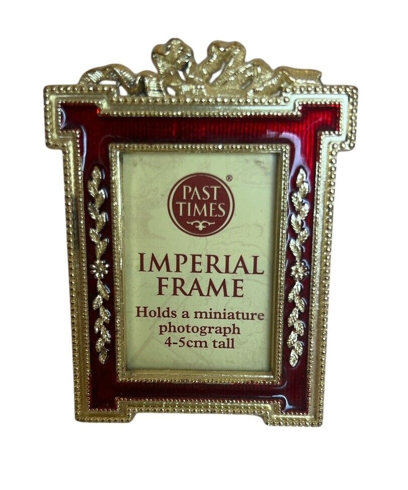 Vintage Enameled Gilded Photo Frame By Past Times 3”