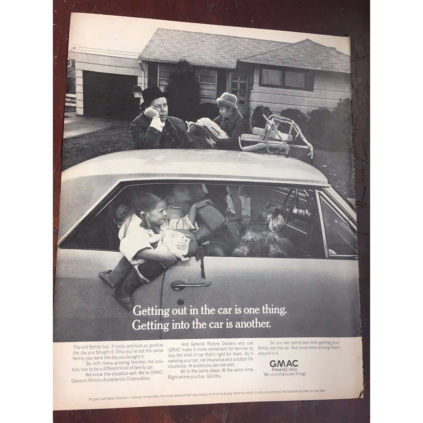 1972 GMAC Ad Print Advertisement 21117 Auto General Motors Financing