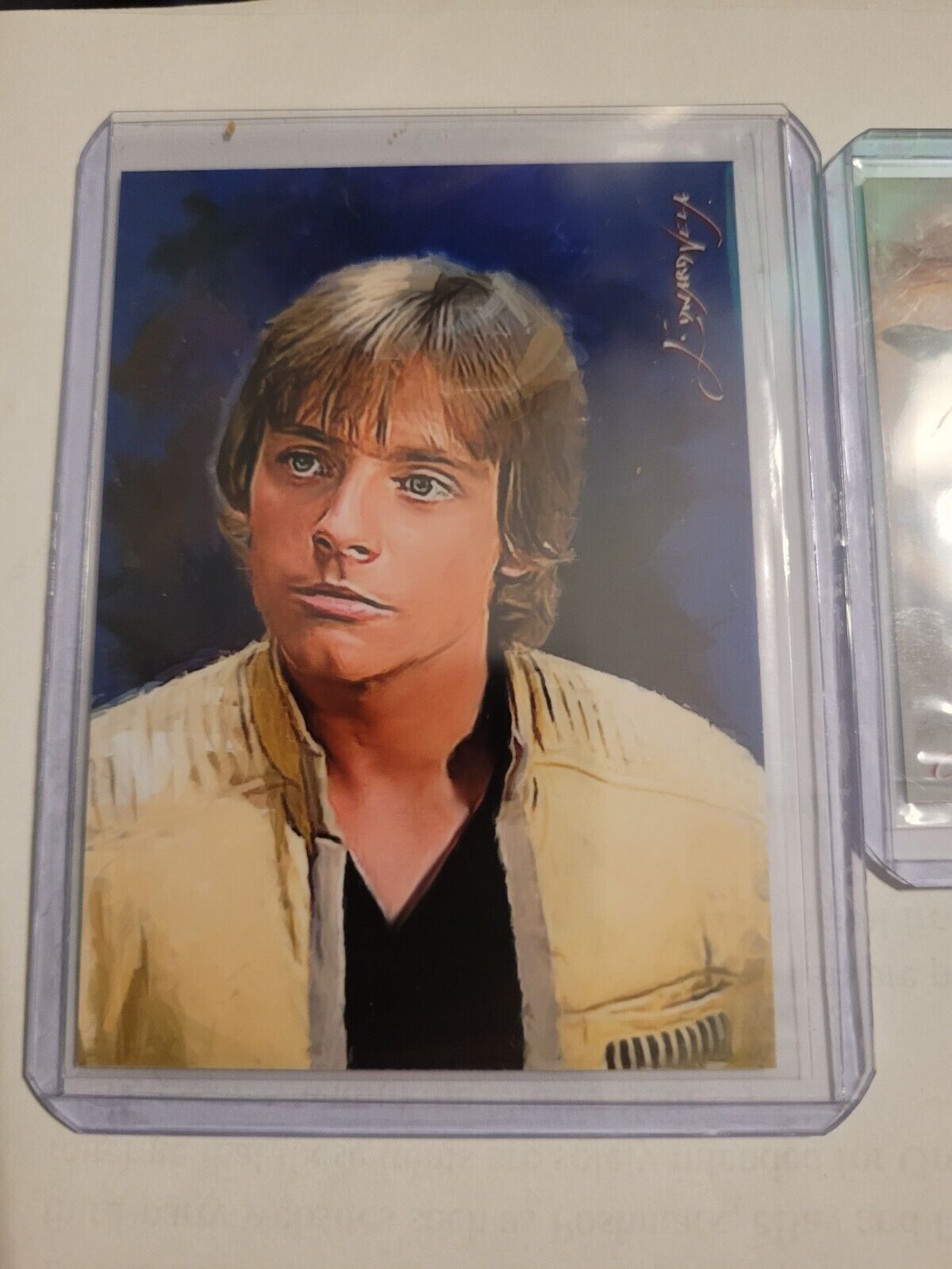Luke Skywalker #12 Art Card Limited 36/50 Edward V Signed (Movies Characters) & 