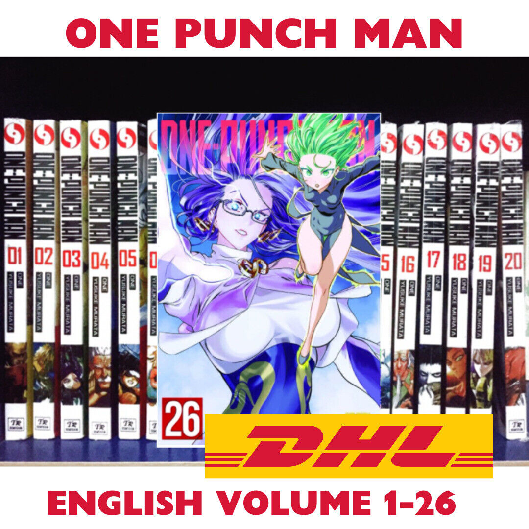 One Punch Man English Manga Volume 1-26 Comic Book Full Set Express Shipping