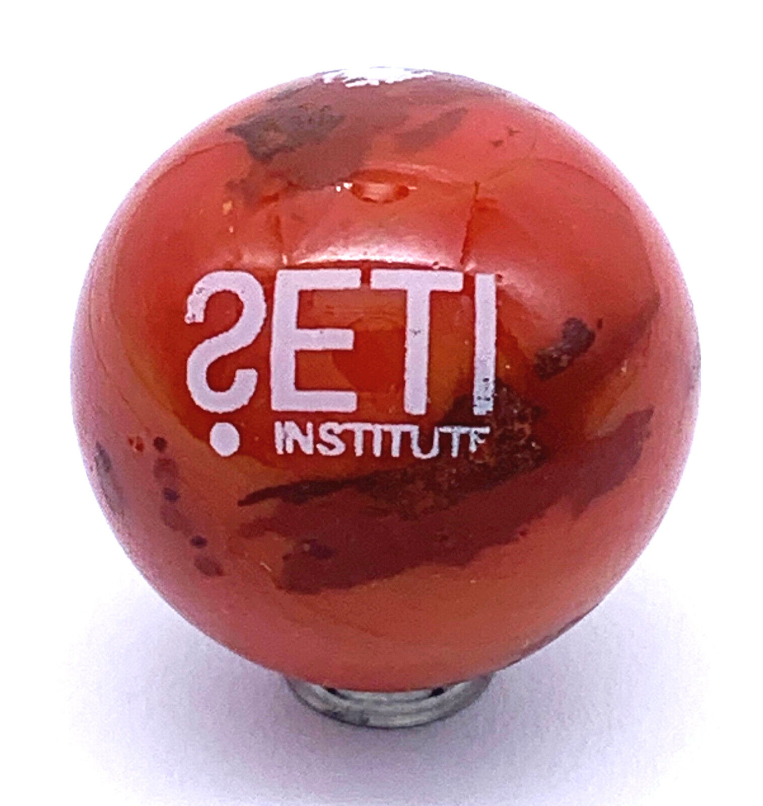 Single 25mm SETI Mars Glass Marble Search for Extraterrestrial Intelligence Inst