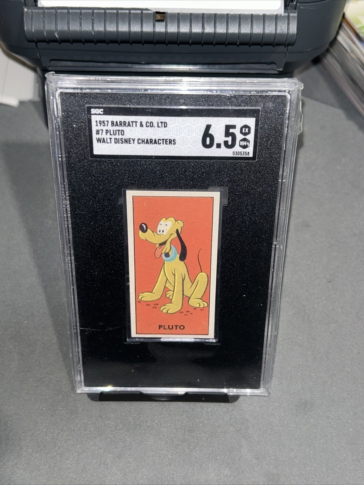 1957 Barratt & Co. Ltd Disney Characters 2nd Series #7 Pluto SGC 6.5 WDW Vintage