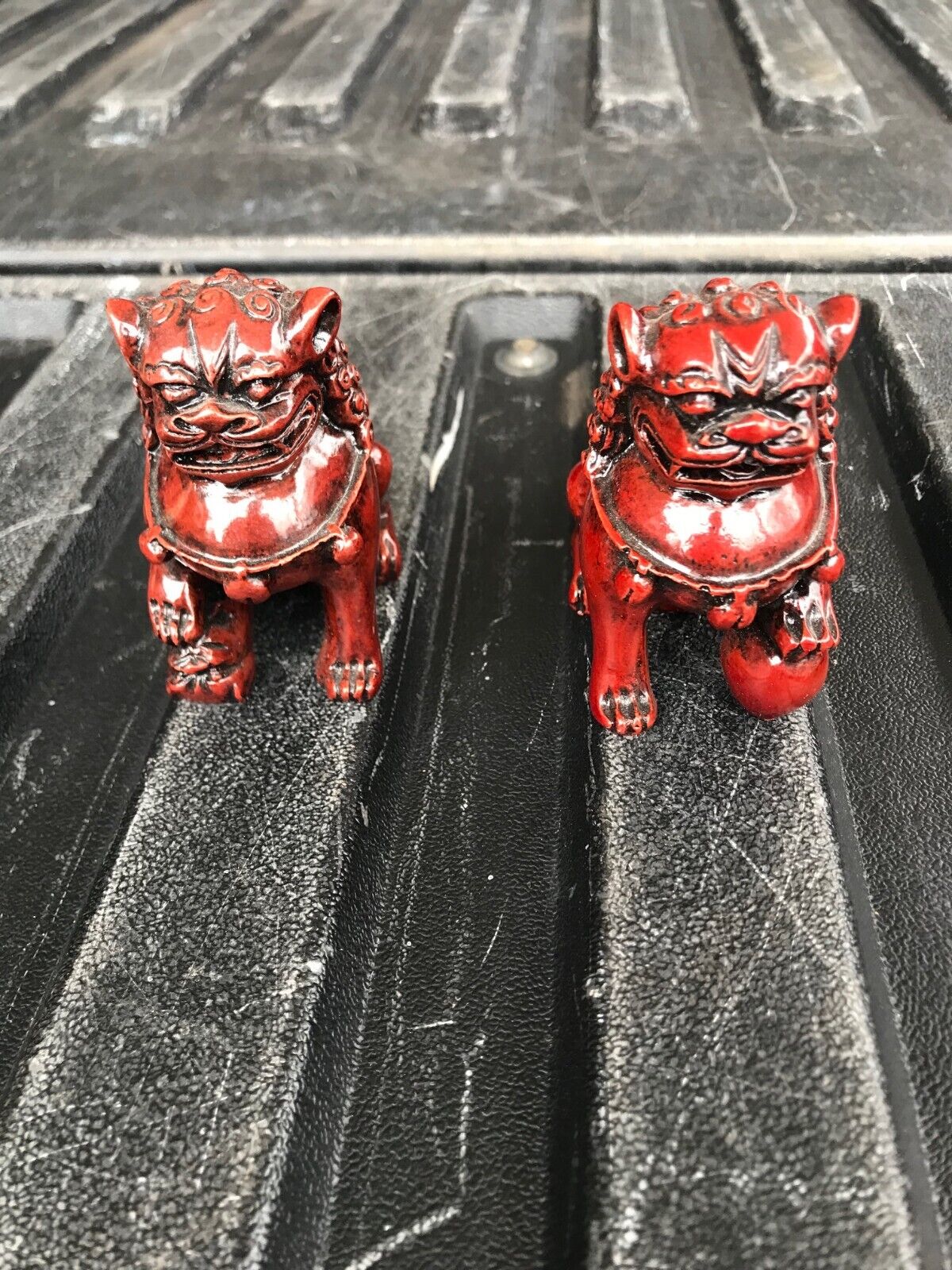 Set of 2 Red Foo Dogs