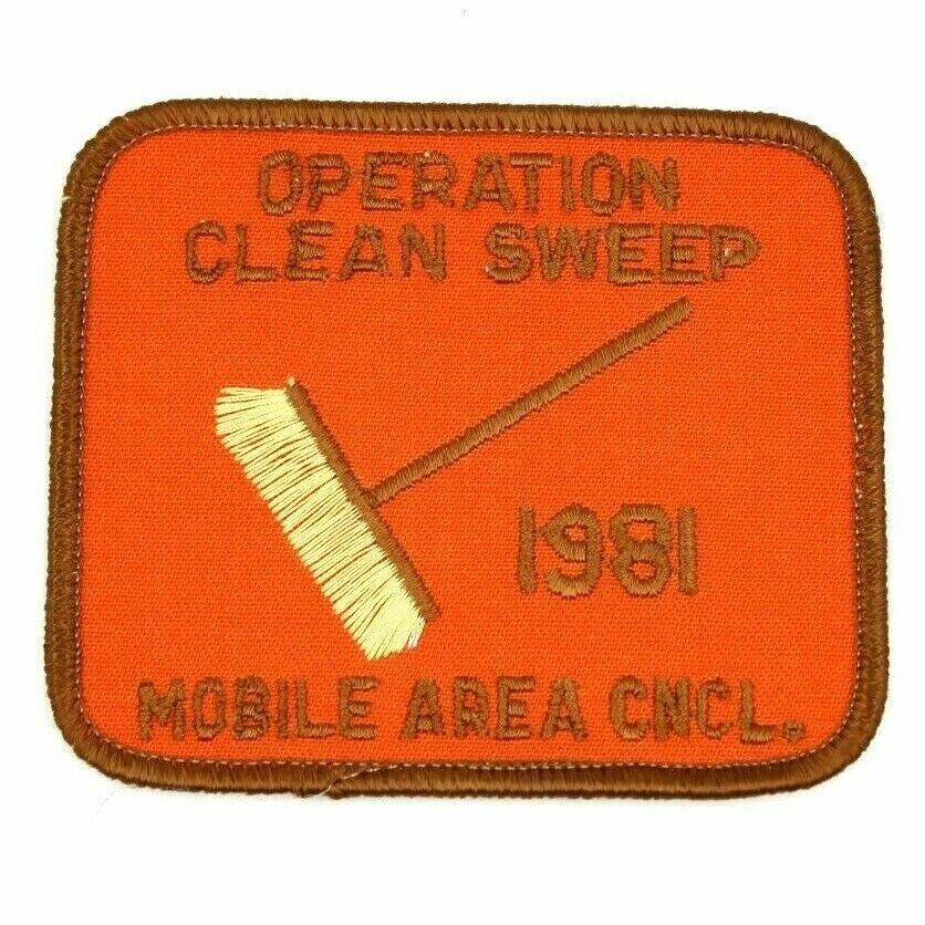 1981 Operation Clean Sweep Mobile Area Council Patch Boy Scouts BSA AL