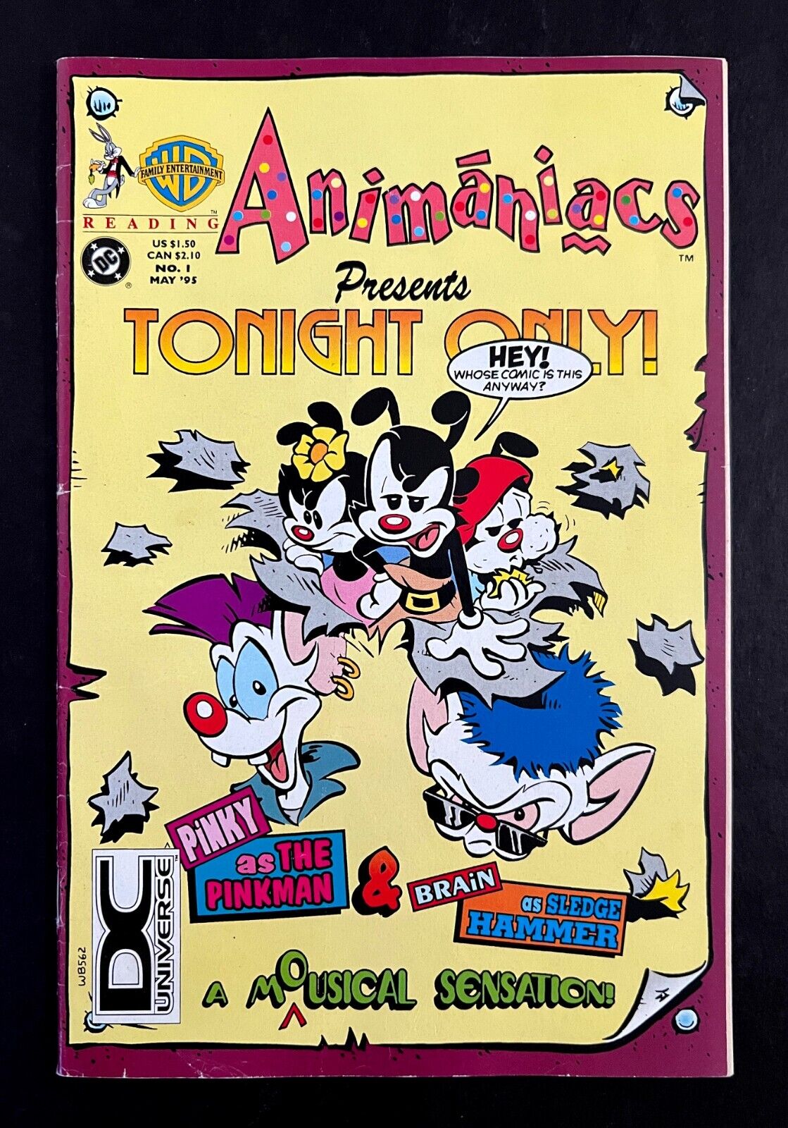 ANIMANIACS #1 DC Universe UPC Variant Pinky and The Brain DC Comics 1995