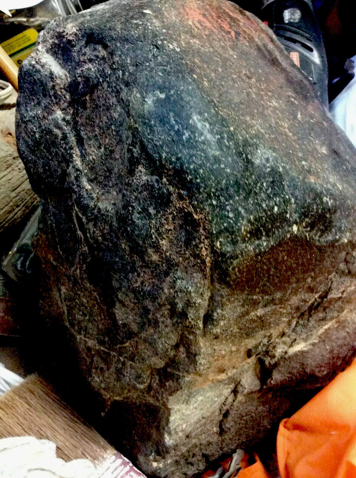 Carbonaceous Chondrite Meteorite with Black Fresh Fusion Crust  33.6 Kilogram 