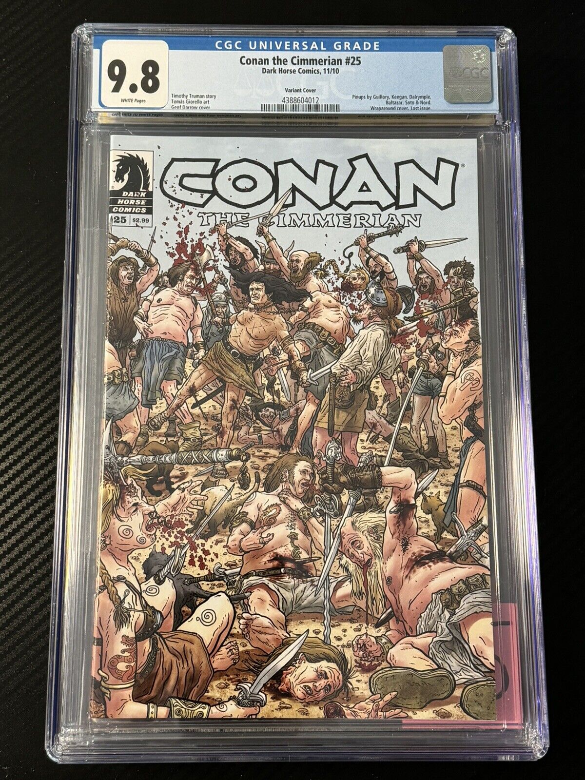 Conan The Cimmerian #25 CGC 9.8 Darrow Variant Cover HTF Rare Wraparound