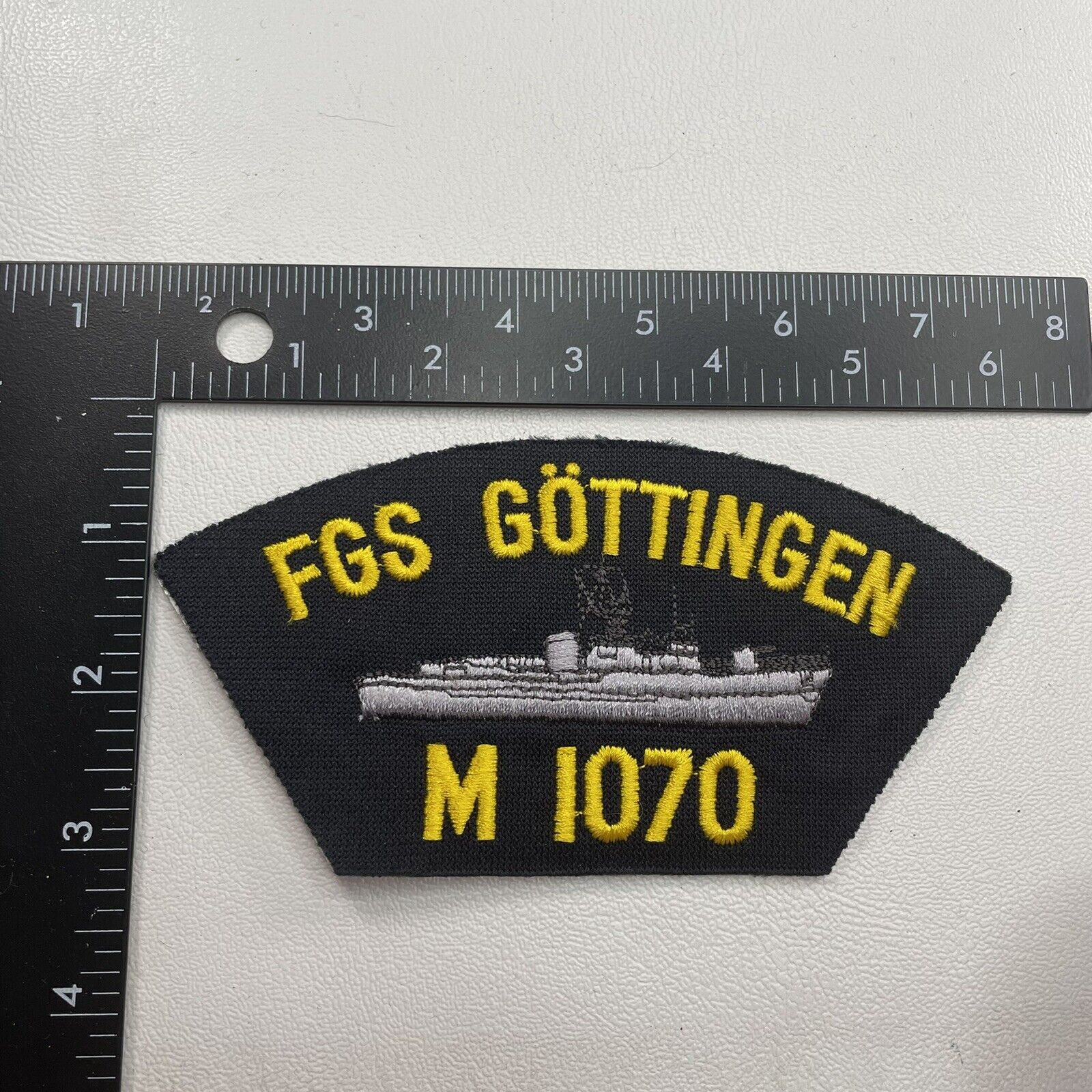Navy Borderless Hat Patch FGS GÖTTINGEN M 1070 (Germany Maybe ?) 26TU
