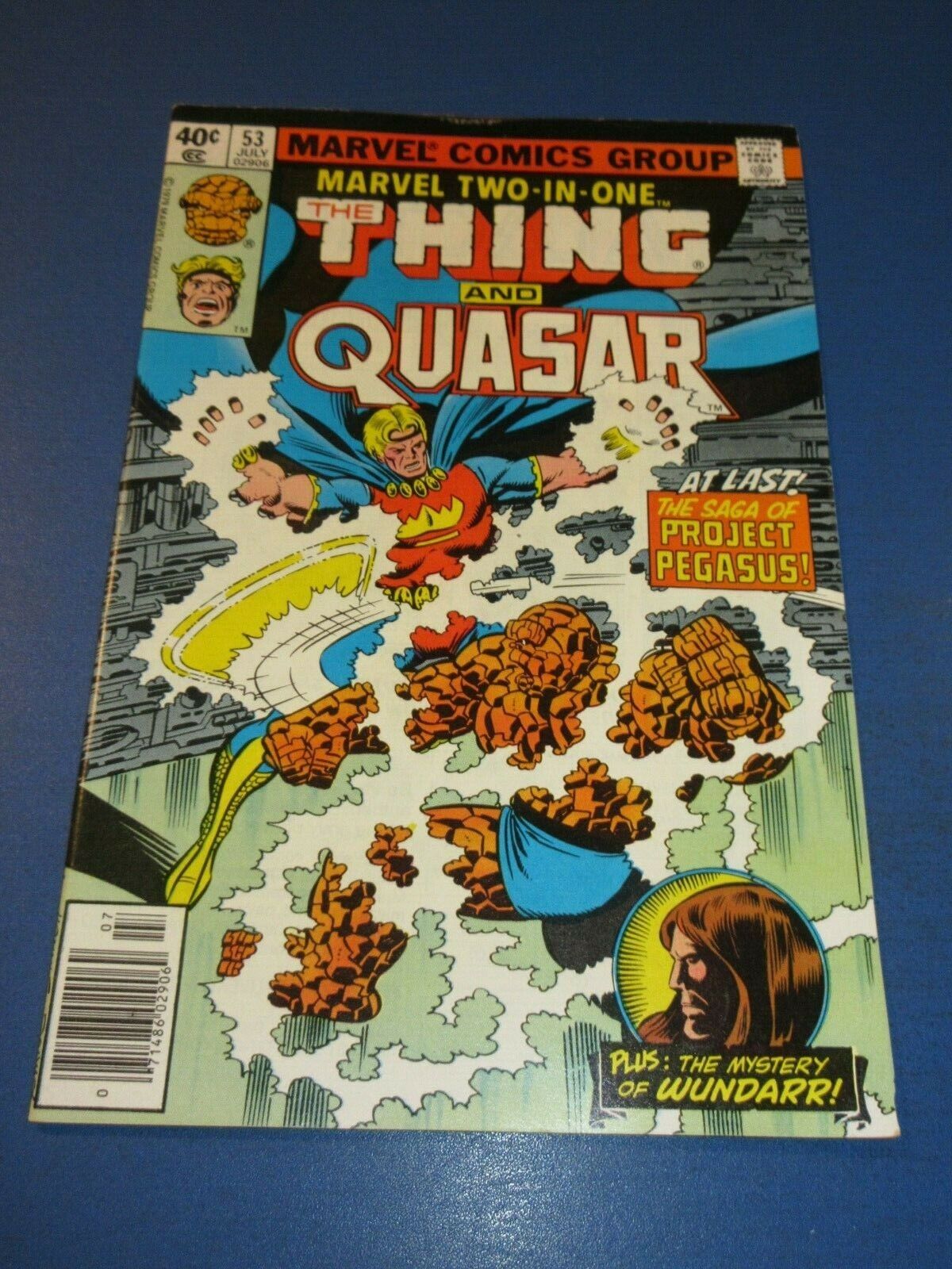 Marvel 2 in 1 #53 Bronze age Thing Quasar VF Beauty