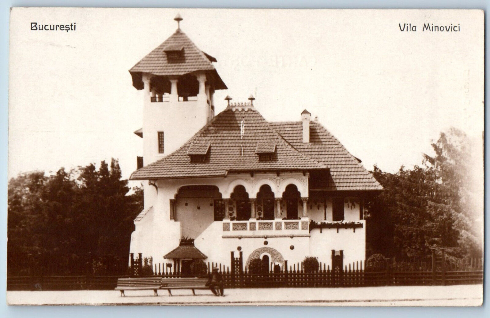 Bucharest Romania Postcard Minovici Villa Museum c1910 Unposted RPPC Photo