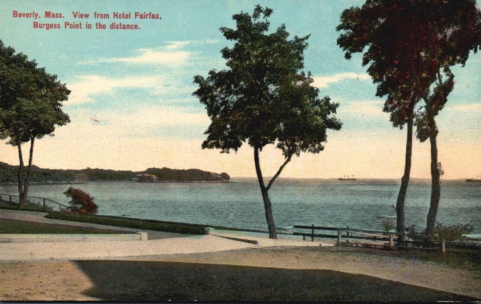 Postcard MA Beverly View from Hotel Fairfax Burgess Point DB Vintage PC G3951
