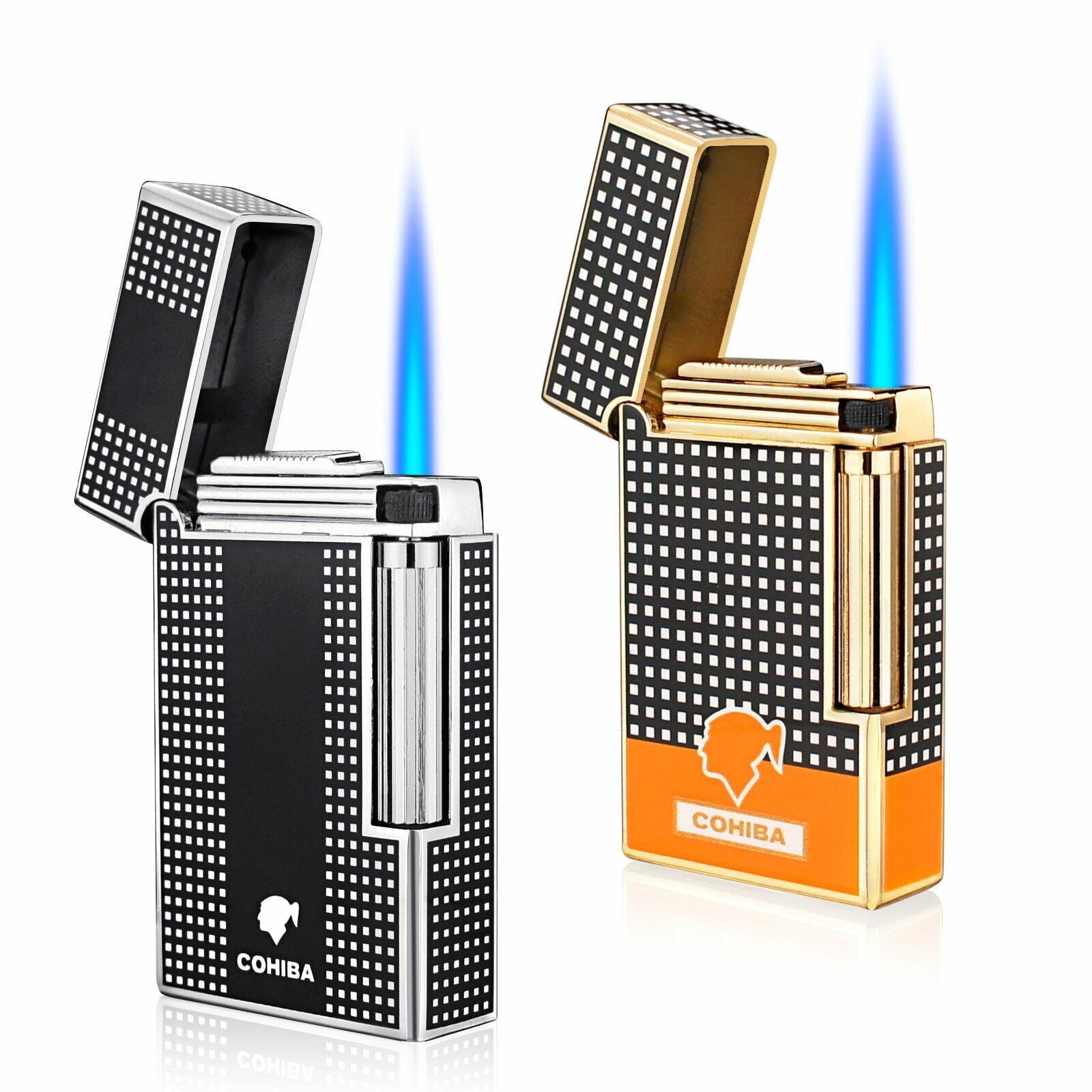 1 Torch Flame Cigar Lighter Jet Refillable Portable Lighter with box NO Gas