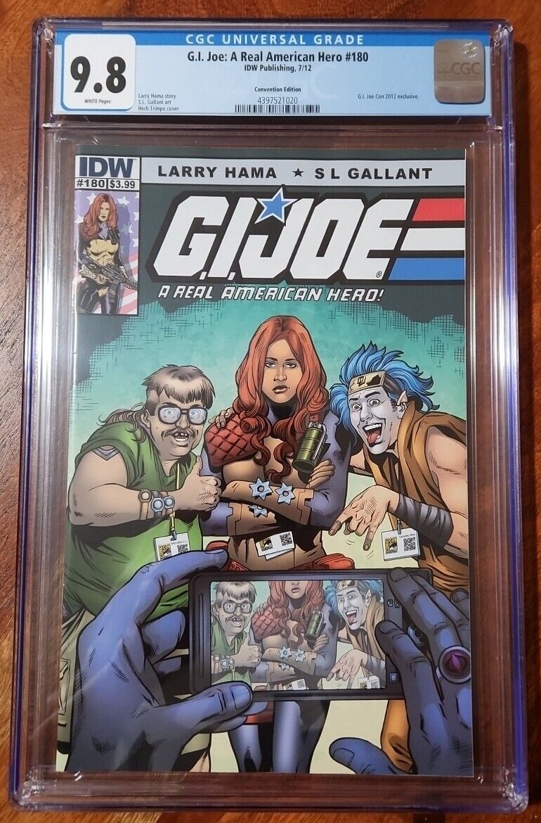 G.I. Joe A Real American Hero 180 B  CGC 9.8 IDW Comics SDCC FRESH GRADE
