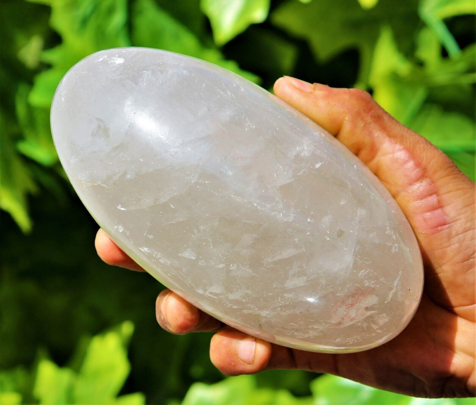 Superb Large 150MM Clear Crystal Quartz Chakras Healing Aura Energy Stone Lingam