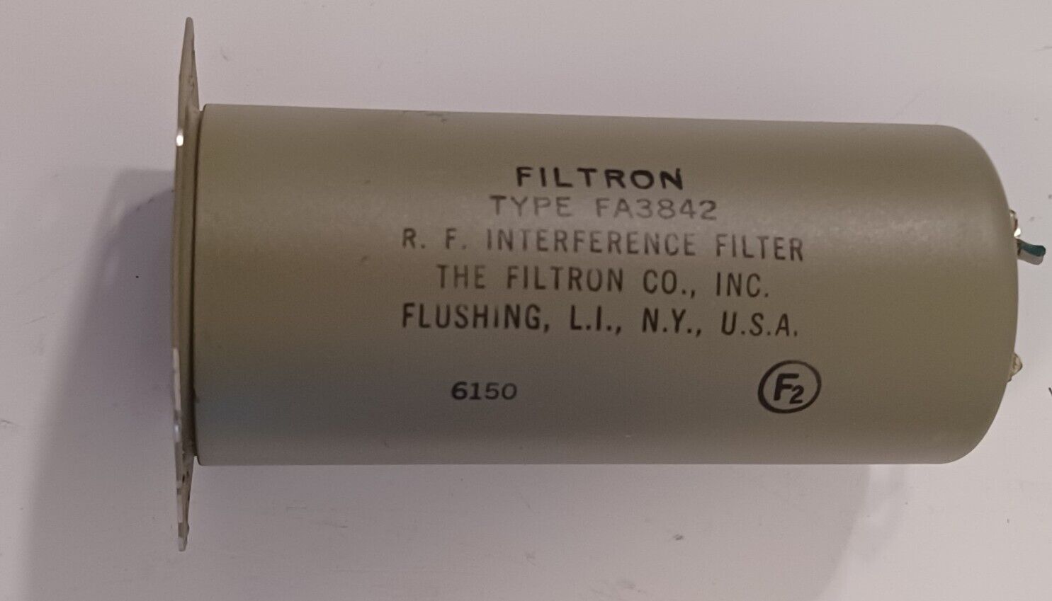 RF filter with recessed  2-prong 120 Volt plug vintage Filtron FA3842