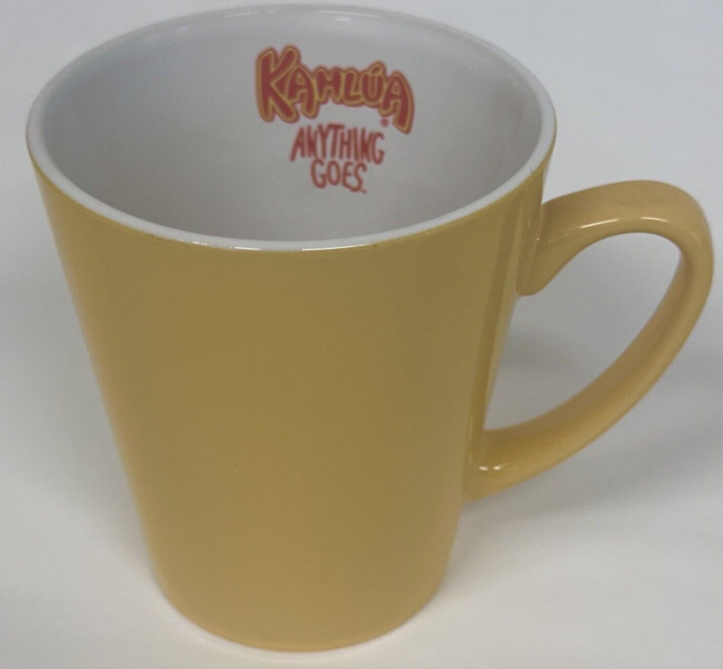 Vintage 1999 Kahlua Coffee Mug Yellow Ceramic