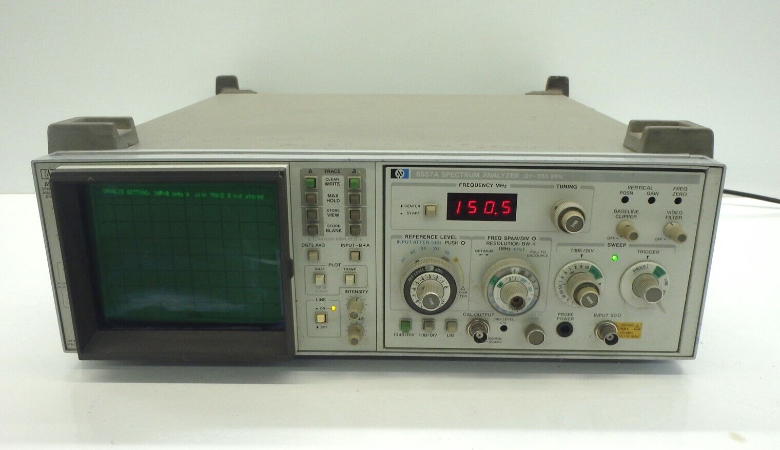 Vintage Hewlett Packard 8557A Spectrum Analyzer w/ 853A Display