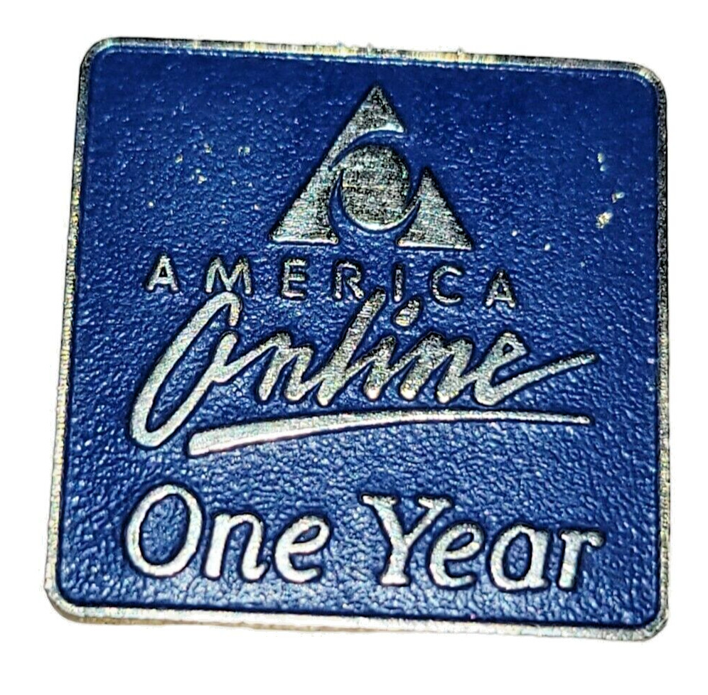 Vintage AOL America Online One Year Employee Lapel Pin