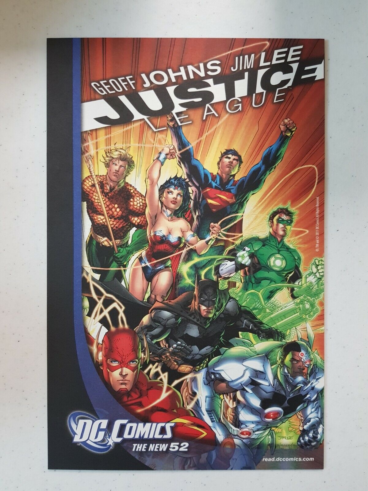 RARE Comic Insert Board Justice League Johns Lee New 52 Big Bang Theory Show TV