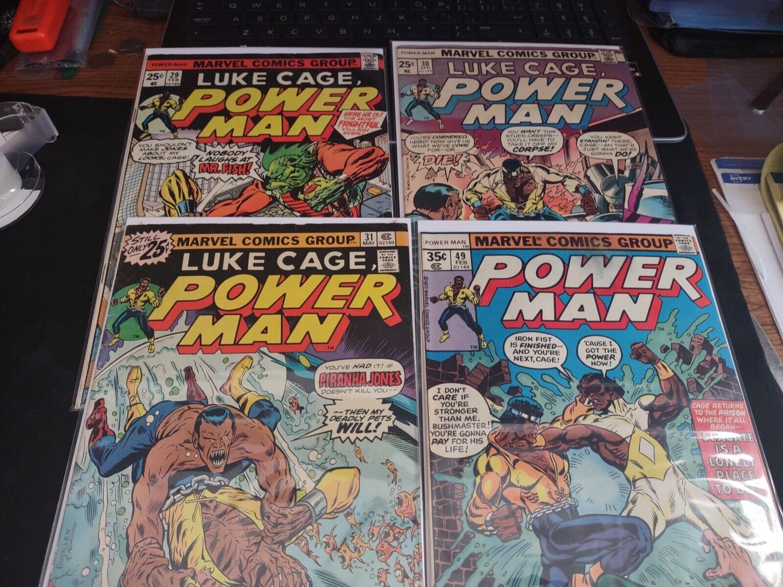 Luke Cage, Power Man 4 Book Bronze Age Lot/ Look Pics & Read/ 1st Prints.....
