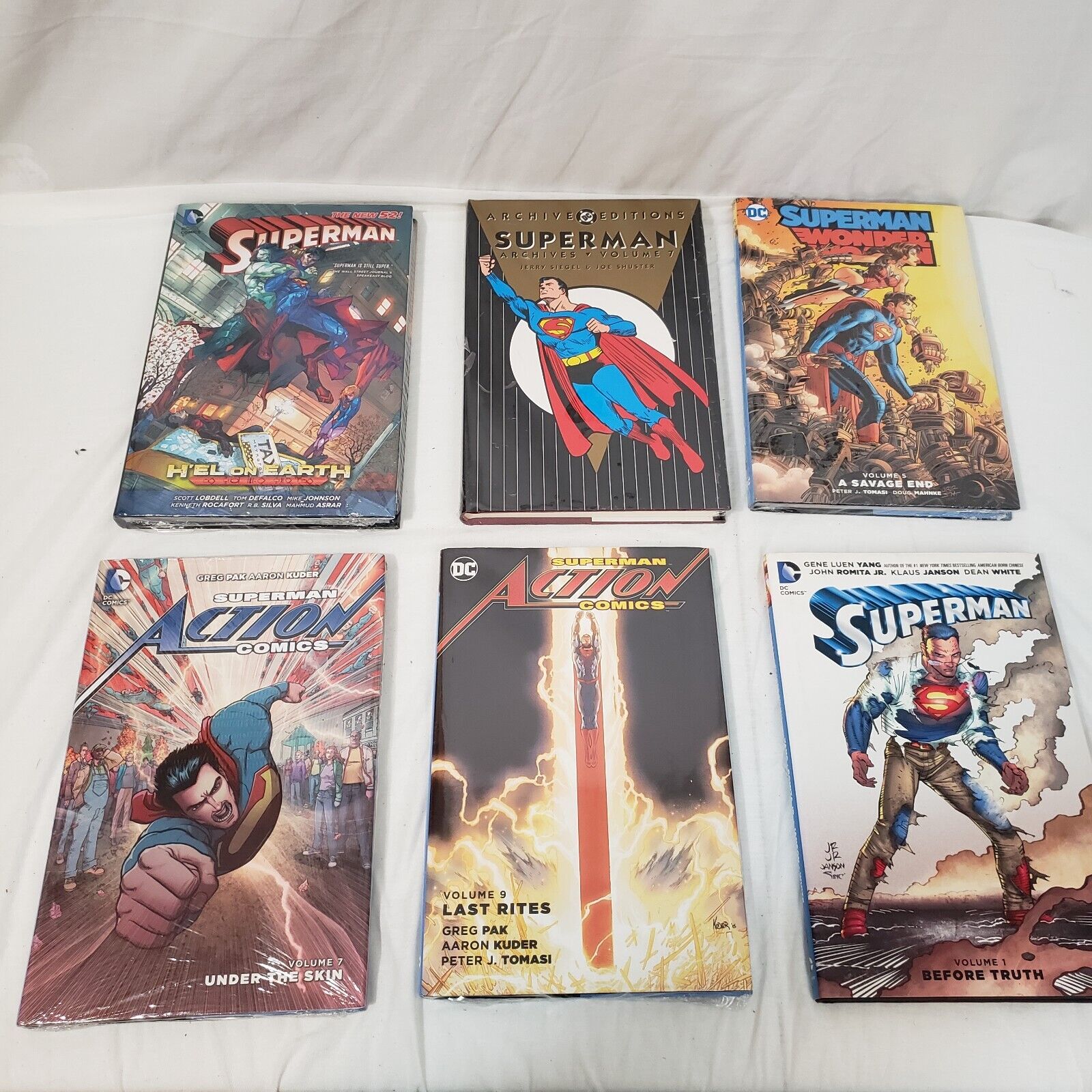 Superman Hardcover Volume 6 pc Lot Archives Volume 7, Action Comics, New 52