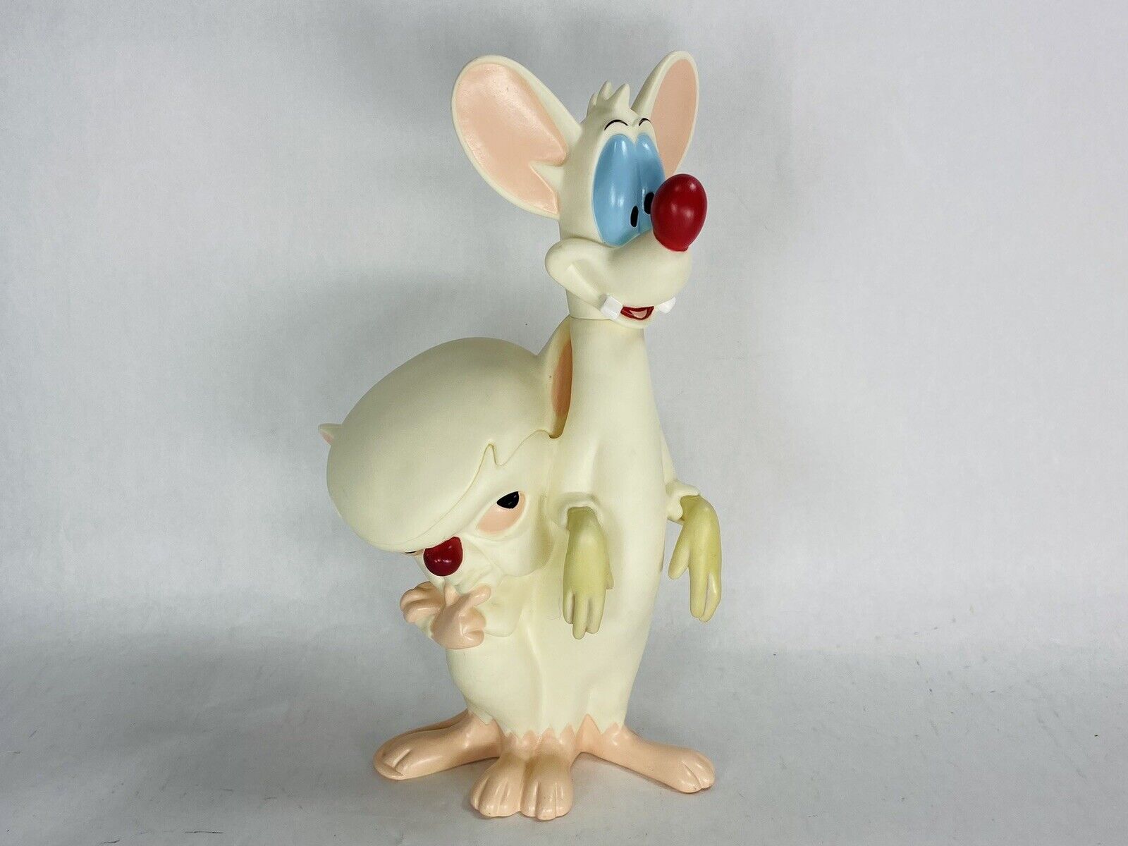 10” - 1995 Warner Bros Pinky and The Brain Together Plastic Figure Turning Head