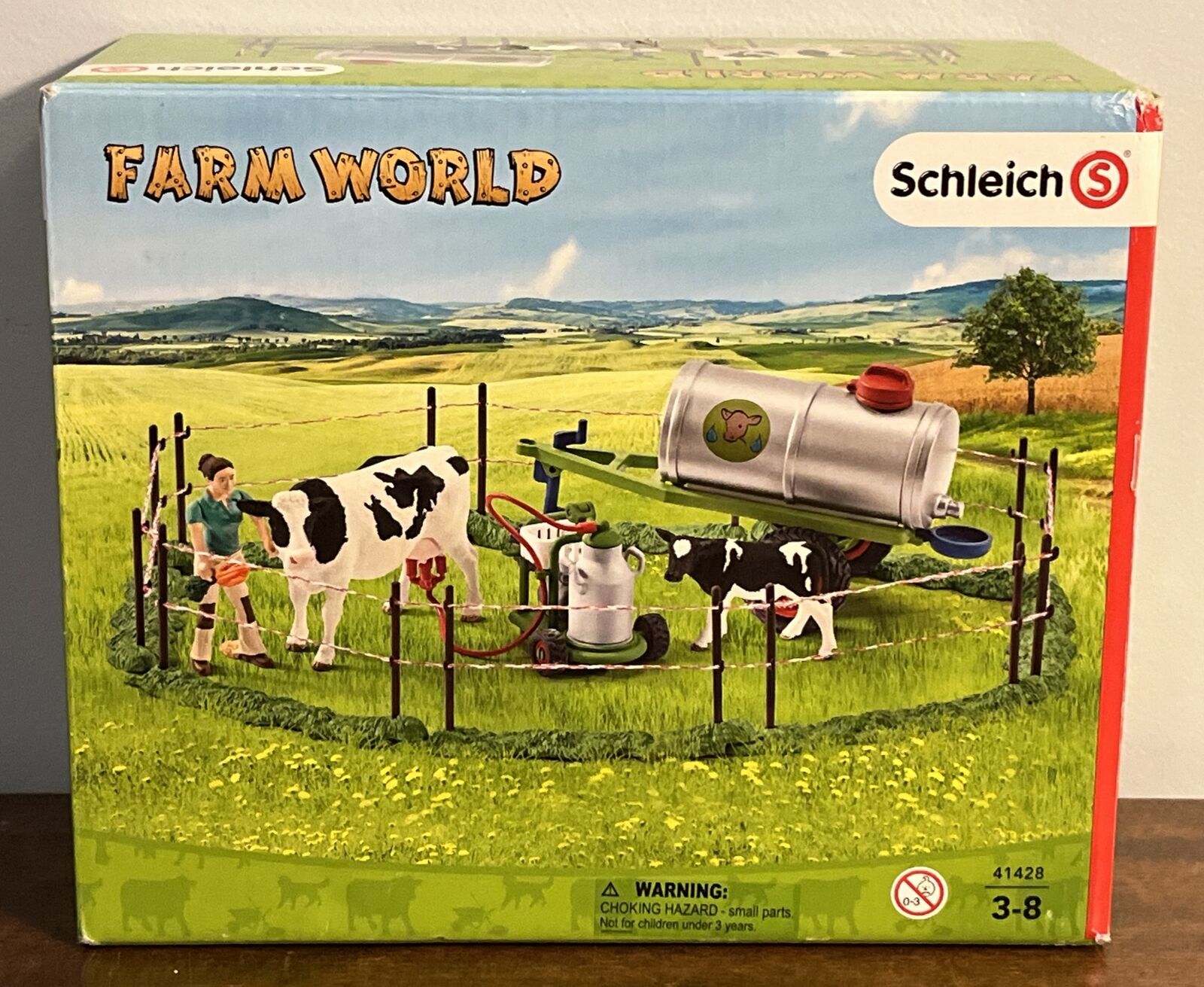 SCHLEICH Farm World Milking Station 41428 Complete Set New NIB Dairy Cows Milk