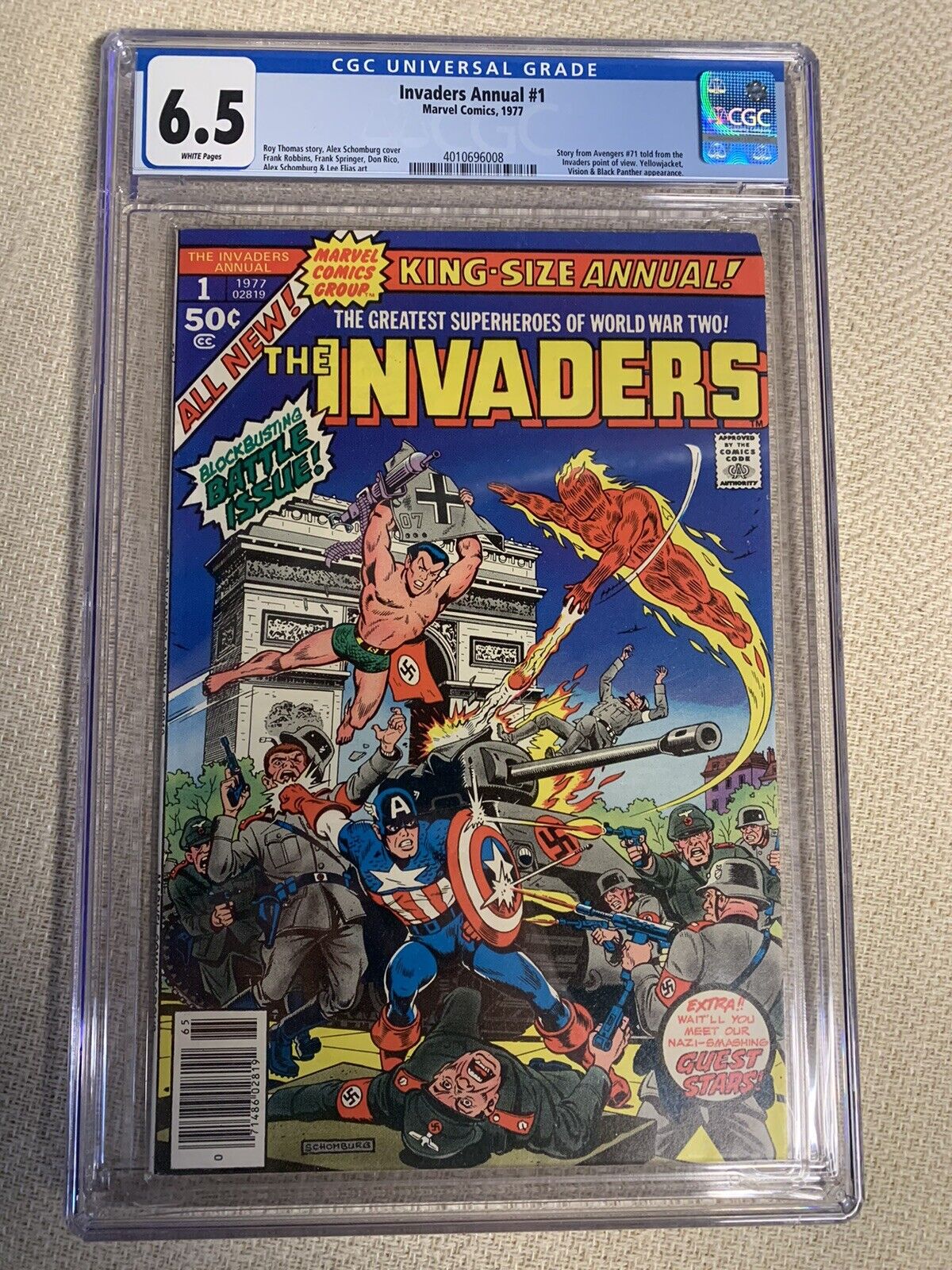 Invaders Annual #1 CGC 6.5 Marvel 1977