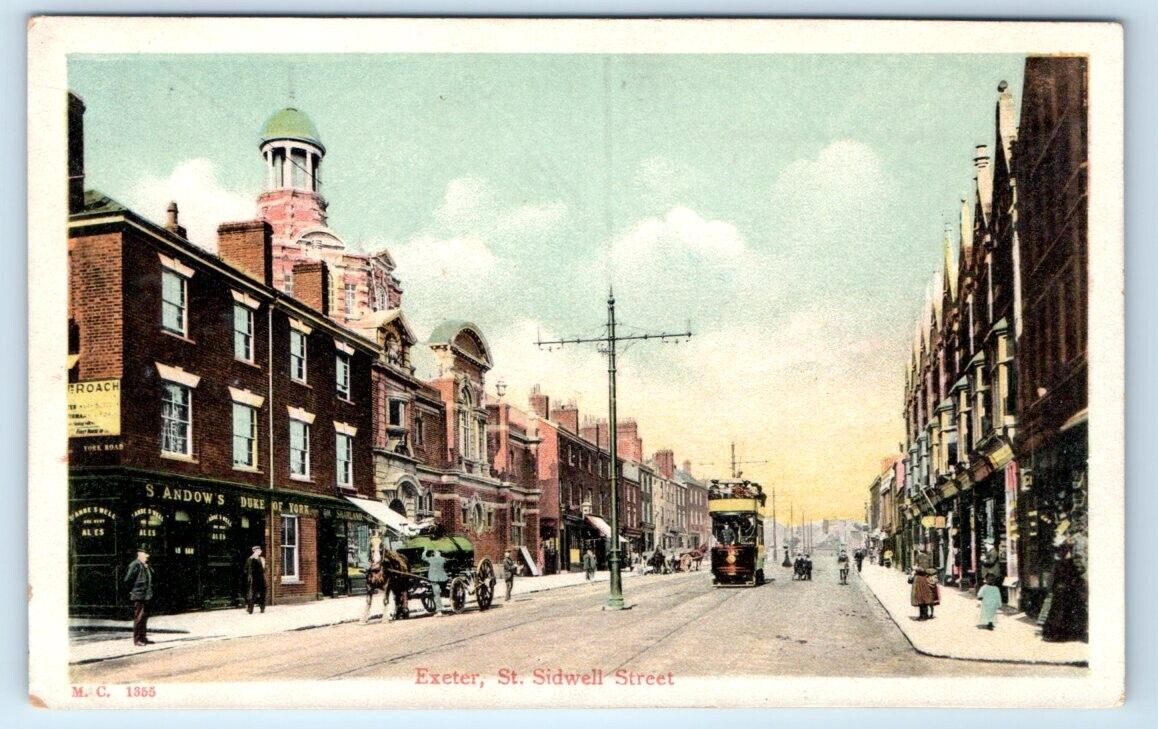 EXETER St. Sidwell Street UK Postcard