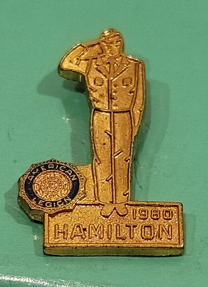 American Legion Hamilton 1980 Vintage Pin Back