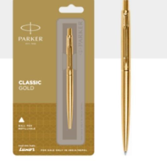 PARKER CLASSIC GOLD BALL PEN WITH GOLD TRIM