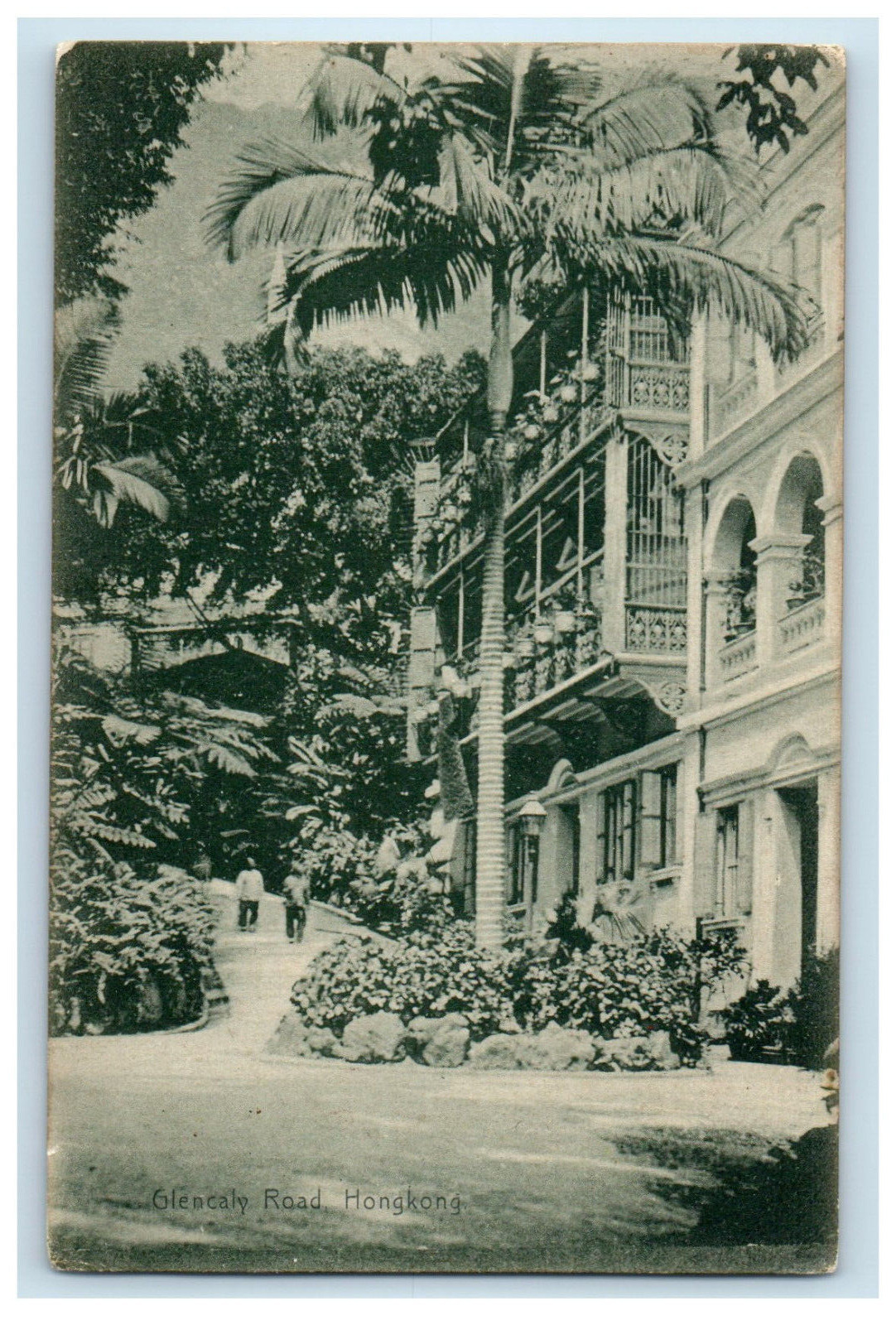 c1940s Glencaly Road Hongkong Foreign Vintage Unposted Postcard