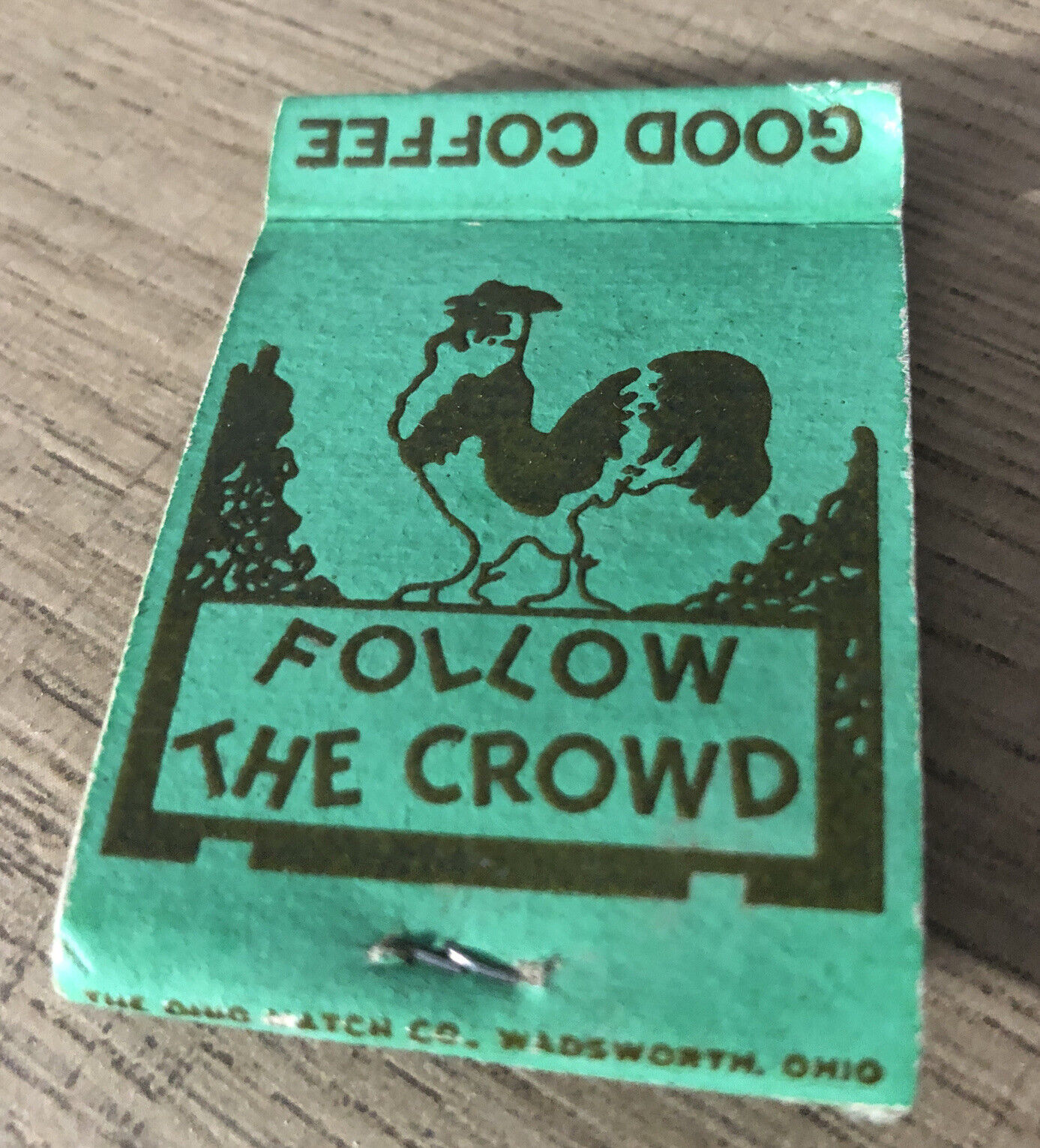 1930s-40s “Follow The Crowd” Matchbook Country Cupboard Coffee Shop Kremmling CO