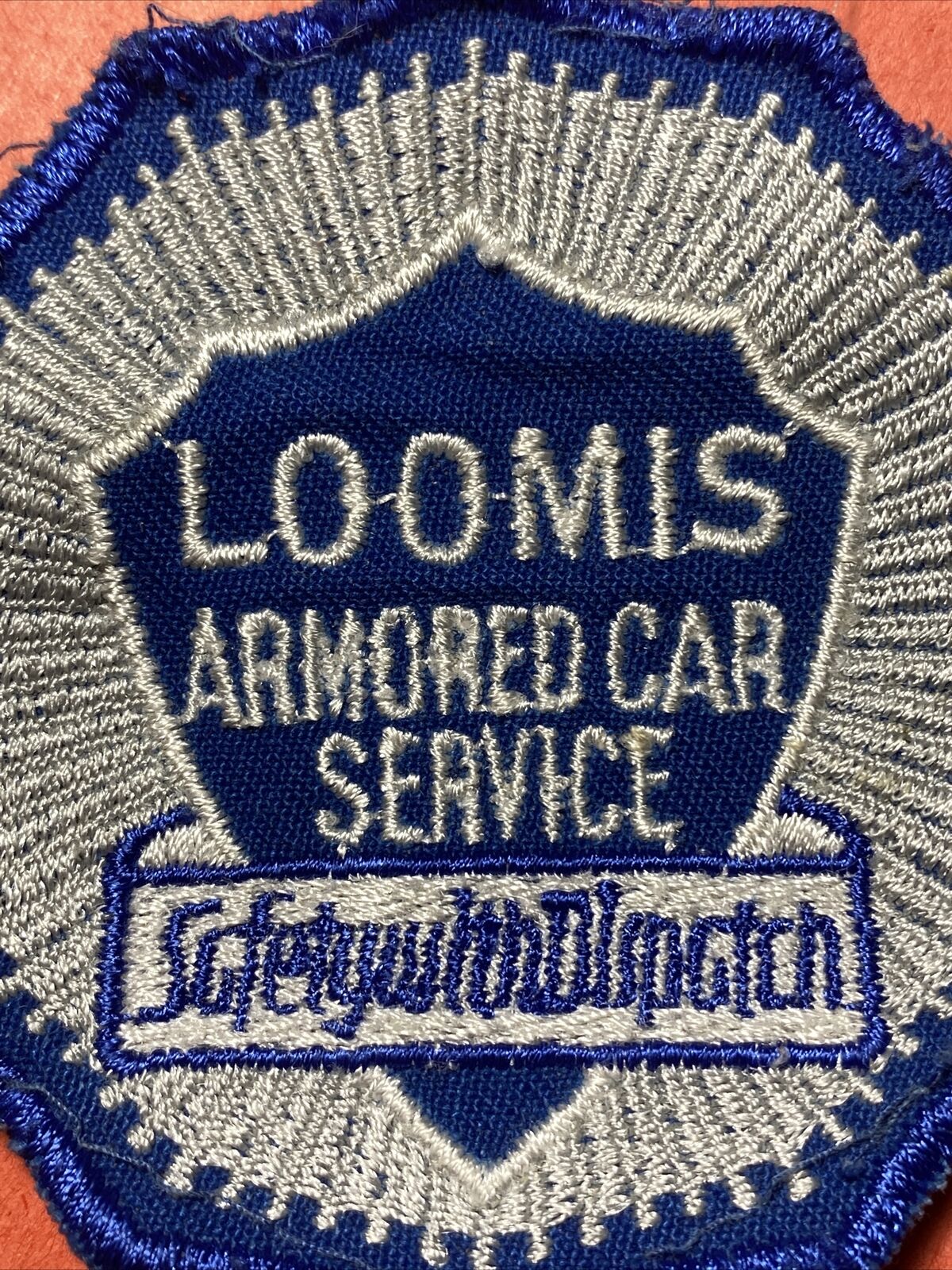 Vintage Truckers Patch. Loomis Armoured Car Service SWD 8.5cm 13 BG03