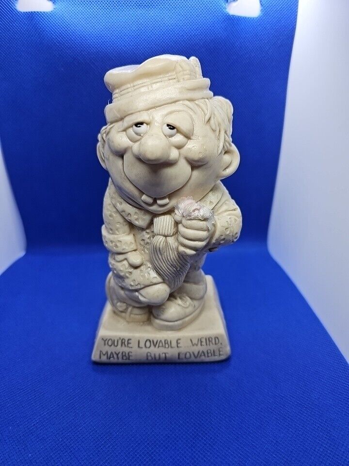 Vintage Wallace Berrie & Co. Figurine You\'re Loveable.. Weird. 1973 USA 9096