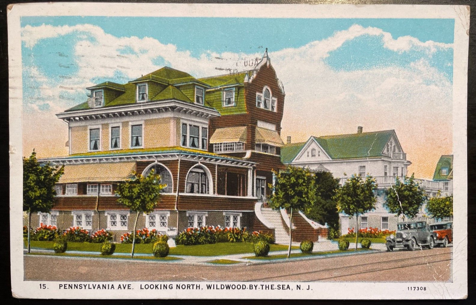 Vintage Postcard 1929 House on Pennsylvania Avenue, Wildwood-by-the-Sea, NJ